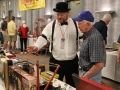 Joe Grobmyer (left) in his auction apparel