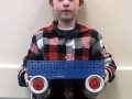 Henry shows off his Erector model