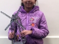 Pranusha shows off her Erector model